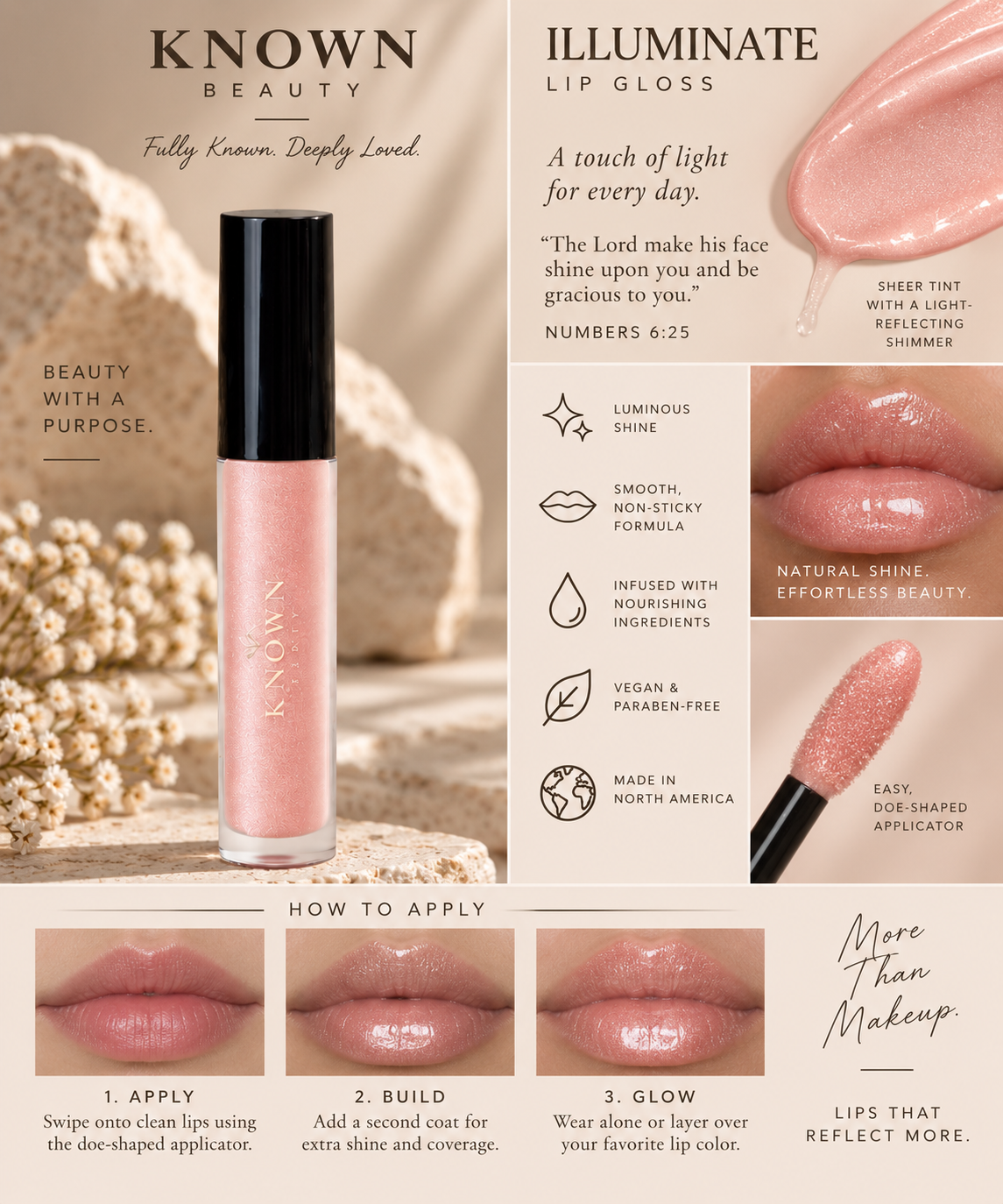 Illuminate Lip Gloss: A touch of light. A reminder to shine.